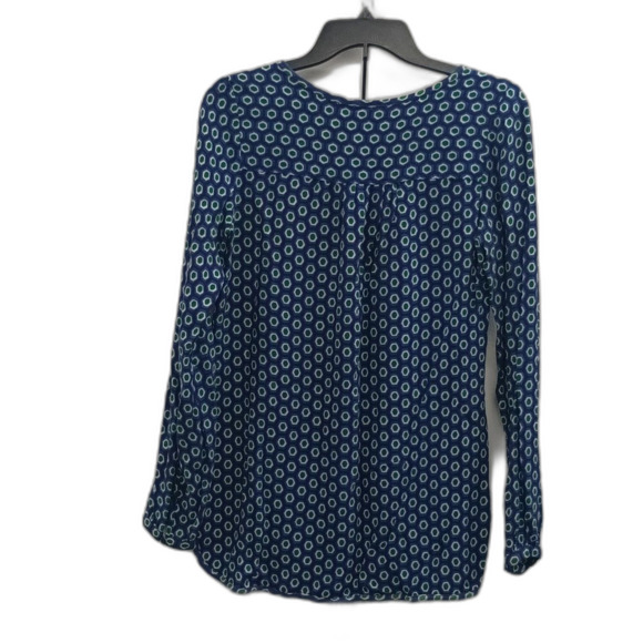 🍒Hatley Blue & Green Geometric Patterned Women's Rayon Tunic Top Size XS - Picture 4 of 4